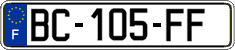 French license plate, SIV (ordinary)