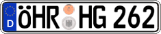 German license plate, Regular plates