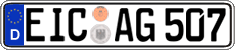 German license plate, Regular plates
