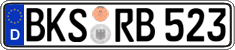 German license plate, Regular plates