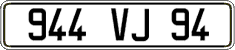 French license plate, FNI