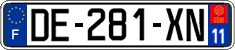 French license plate, SIV (ordinary)