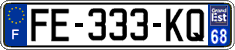 French license plate, SIV (ordinary)