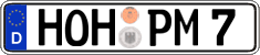German license plate, Regular plates