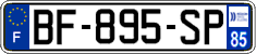 French license plate, SIV (ordinary)
