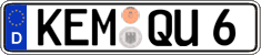 German license plate, Regular plates