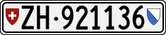 License plate of Switzerland, Cars