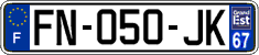 French license plate, SIV (ordinary)