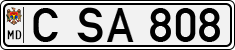 License plate of Moldova, Cars (1992)