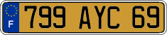French license plate, FNI