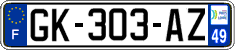 French license plate, SIV (ordinary)