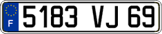 French license plate, FNI