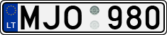 License plate of Lithuania, Cars