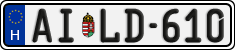 license plates of Hungary, Regular plates (2022)