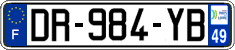 French license plate, SIV (ordinary)