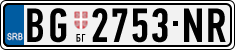 License plate of Serbia, Cars