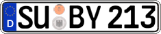 German license plate, Regular plates