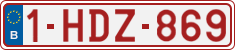License plate of Belgium, Regular plates (2010)