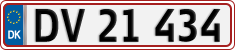 License plate of Denmark, Regular plates