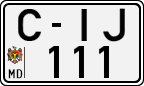 License plate of Moldova, Cars (1992)