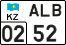 License plate Kazakhstan, Trailers (2012)