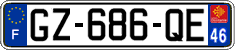 French license plate, SIV (ordinary)