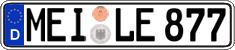 German license plate, Regular plates