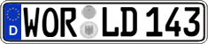 German license plate, Regular plates