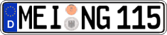 German license plate, Regular plates