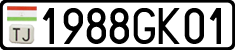 License plate of Tajikistan, Private owners (2009)