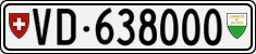 License plate of Switzerland, Cars