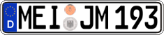 German license plate, Regular plates