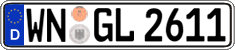 German license plate, Regular plates