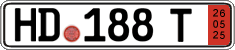 German license plate, Export transit plates