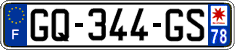 French license plate, SIV (ordinary)