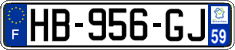 French license plate, SIV (ordinary)