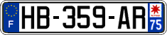 French license plate, SIV (ordinary)
