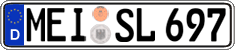 German license plate, Regular plates