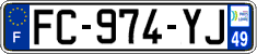 French license plate, SIV (ordinary)