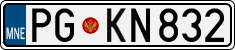 License plate of Montenegro, Cars