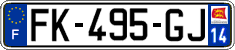 French license plate, SIV (ordinary)
