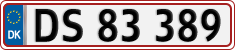 License plate of Denmark, Regular plates