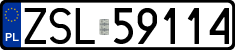 License plates of Poland, Regular car plates