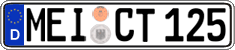 German license plate, Regular plates