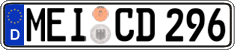 German license plate, Regular plates