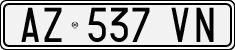 License plate of Italy, Cars (1994 year series)