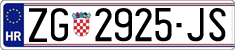 License plate of Croatia, Regular plates