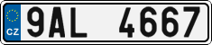 License plate of the Czech Republic, Cars (2001)