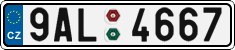 License plate of the Czech Republic, Cars (2001)