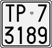 License plate of Italy, Motorcycles (1927 year series)